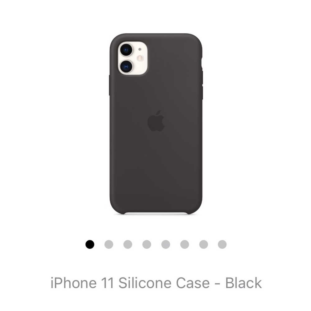 black iphone 11 apple silicone case